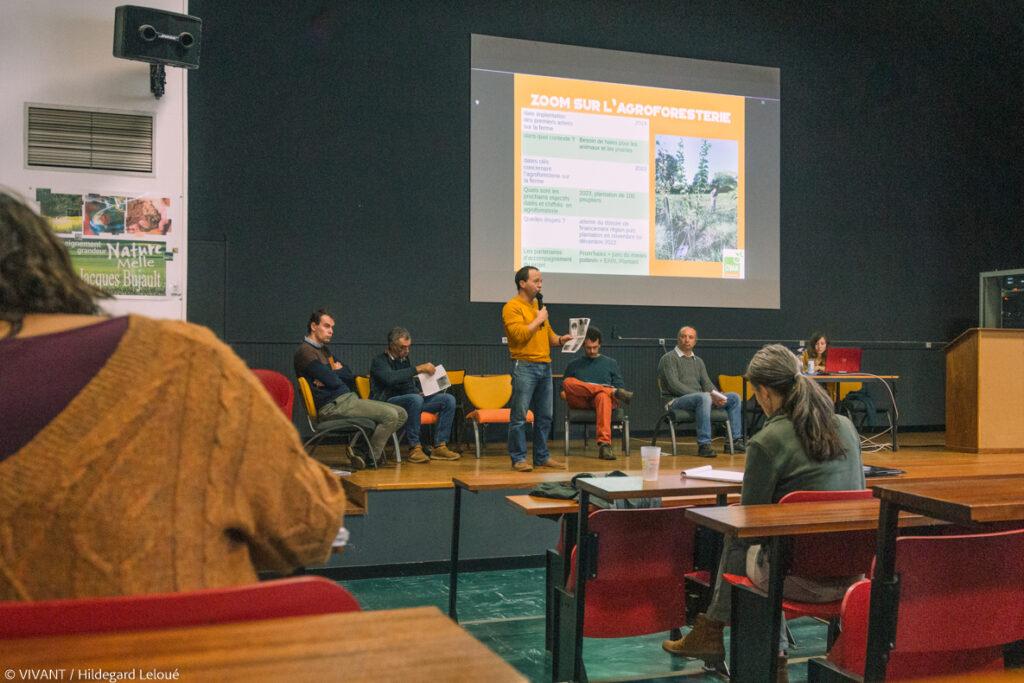 Cinq agriculteurs du territoire ont livré leur retour d’expérience, après plusieurs années de pratique de l’agroforesterie