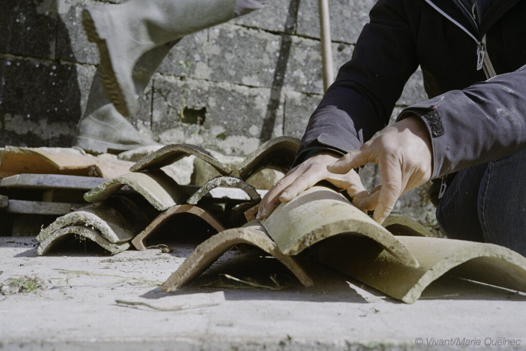 Construction d'un abri à reptile - les tuiles chauffantes